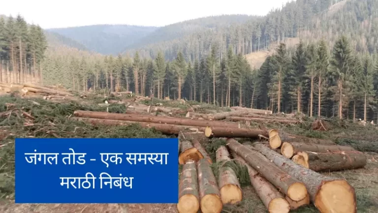 Deforestation Essay in Marathi