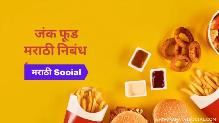 essay on junk food marathi