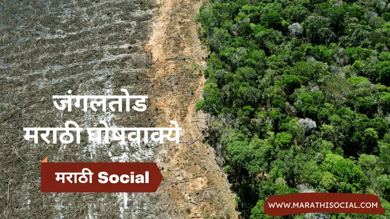 Deforestation Slogans in Marathi